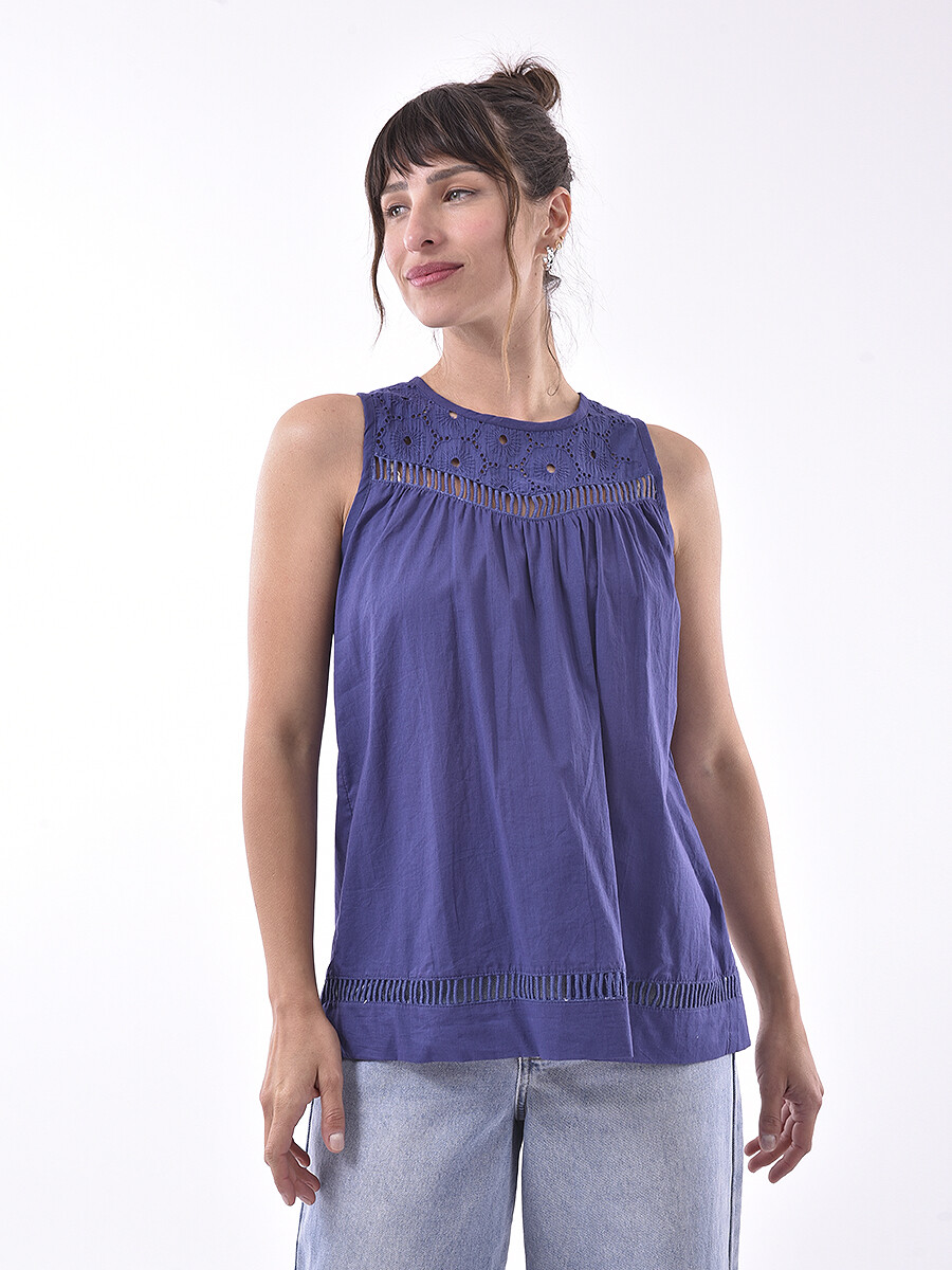 BLUSA ALFO - AZUL OSCURO 