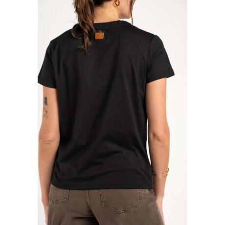 Remera Escote V Algodón Negro