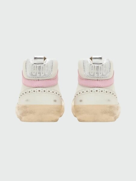 Golden Goose-Botines de cuero, Mid Star Blanco