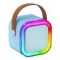 Parlante A Batería Bluetooth Con Luces Led De Colores Celeste