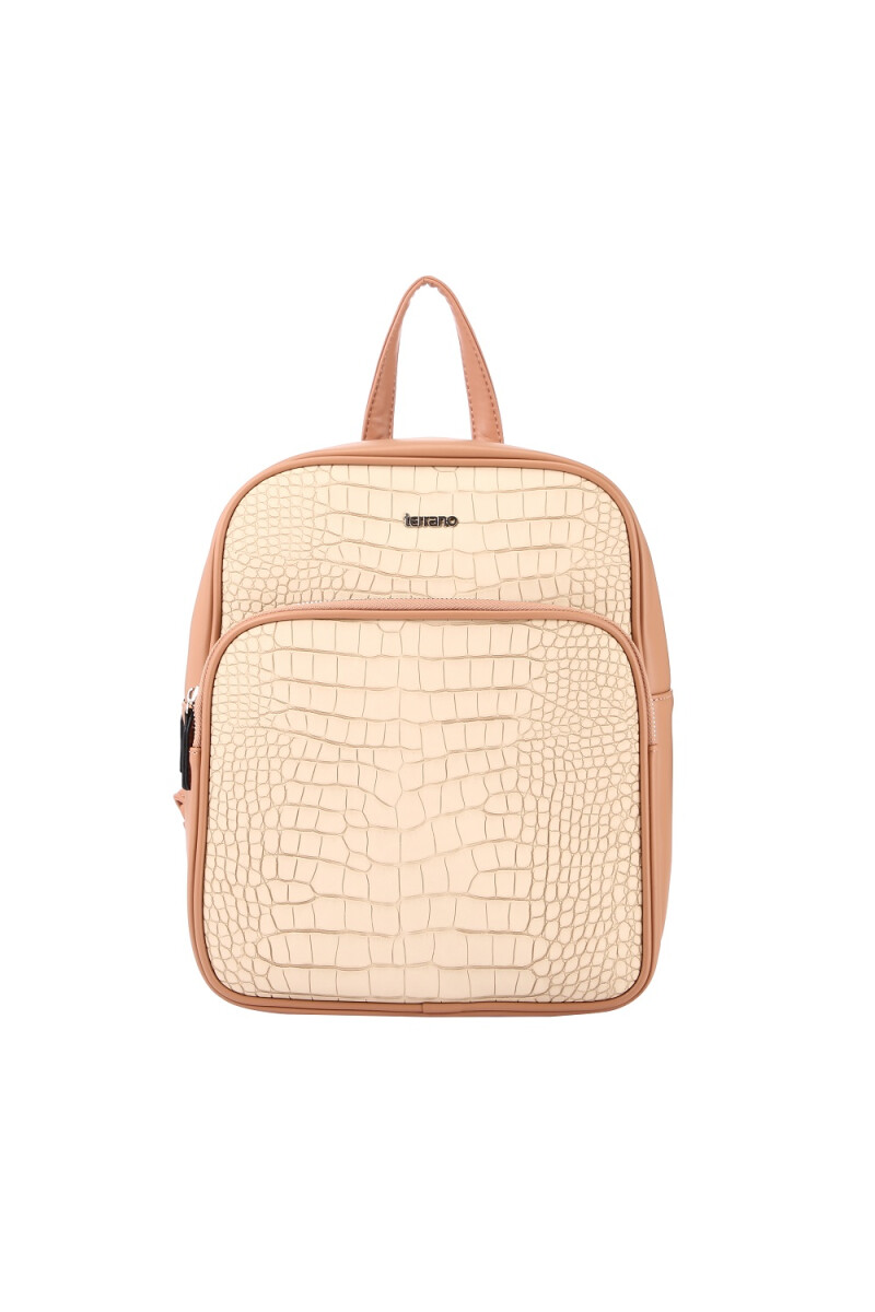 MOCHILA TERRANO CROCCO BEIGE