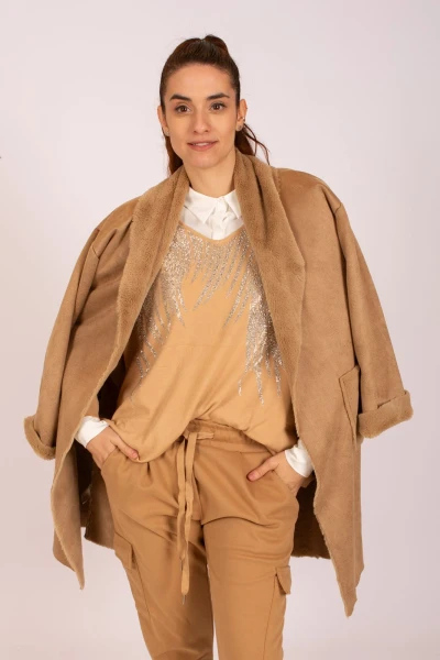 Babucha tipo cargo Camel