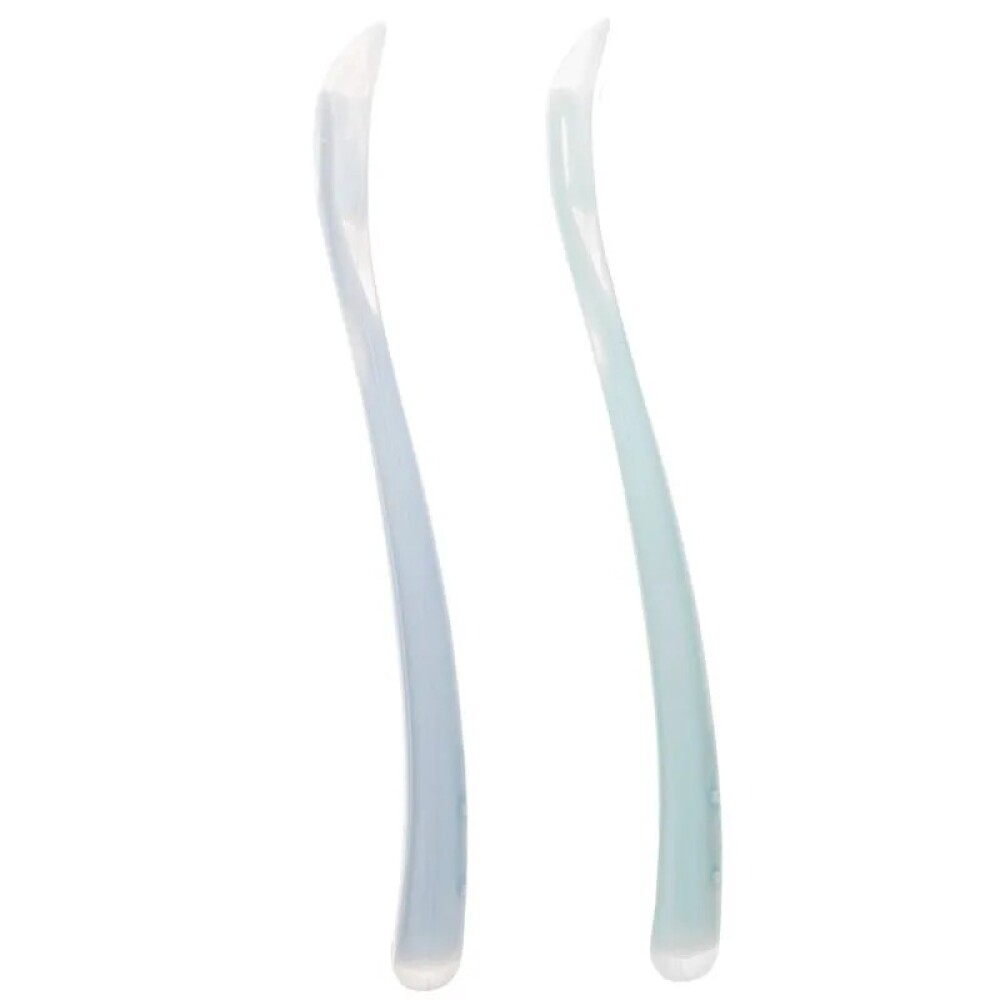 Set x2 cucharas fase 1 BUBA silicona celeste