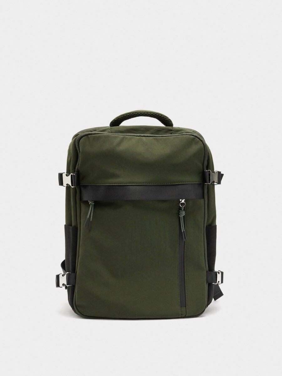 Mochila De Cabina Nylon Extensible Repelente Al Agua caqui