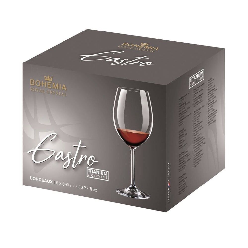 Set 6 Copas Bordeaux - 590ml Bohemia Set 6 Copas Bordeaux - 590ml Bohemia