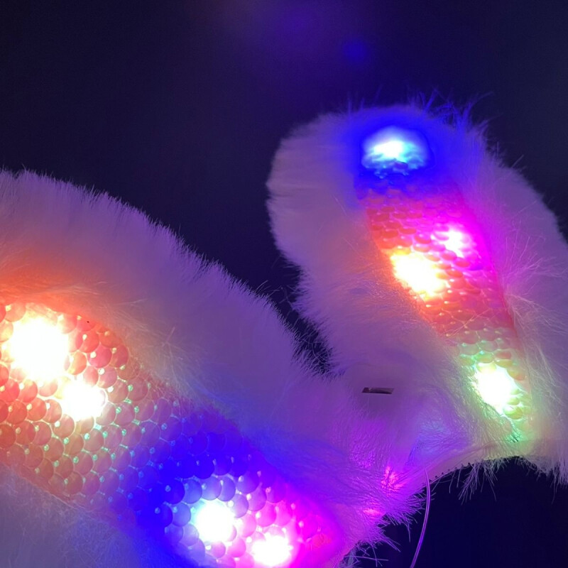 Vincha de Conejo Con Luz Lila
