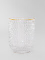 Vaso Bajo Dots Borde Dorado Estampado 4
