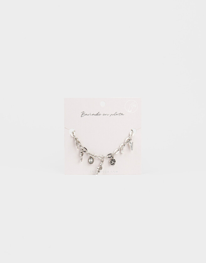Pulseras Flexibles Bañada en Plata Pulsera Bañada En Plata - Plateado