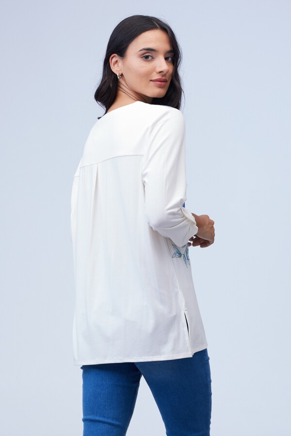 Blusa Bordada CRUDO/MULTI