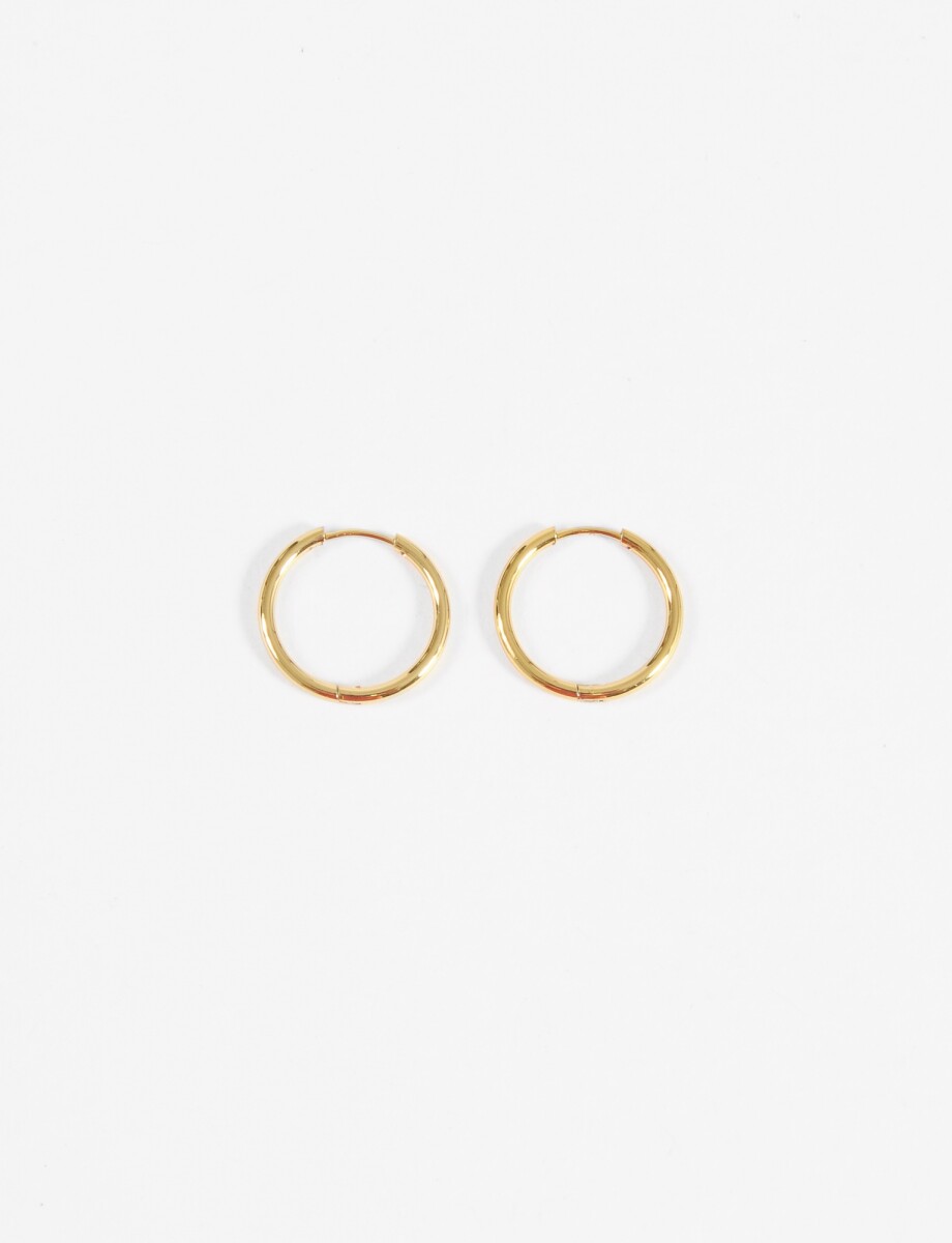Aros acero medium - dorado 