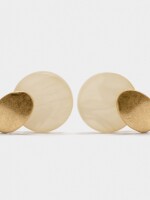 Pendientes Cortos Redondos beige