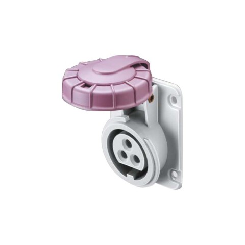Tomacorriente de embutir industrial 2P s/tierra 16A 24V IP67 GG2365