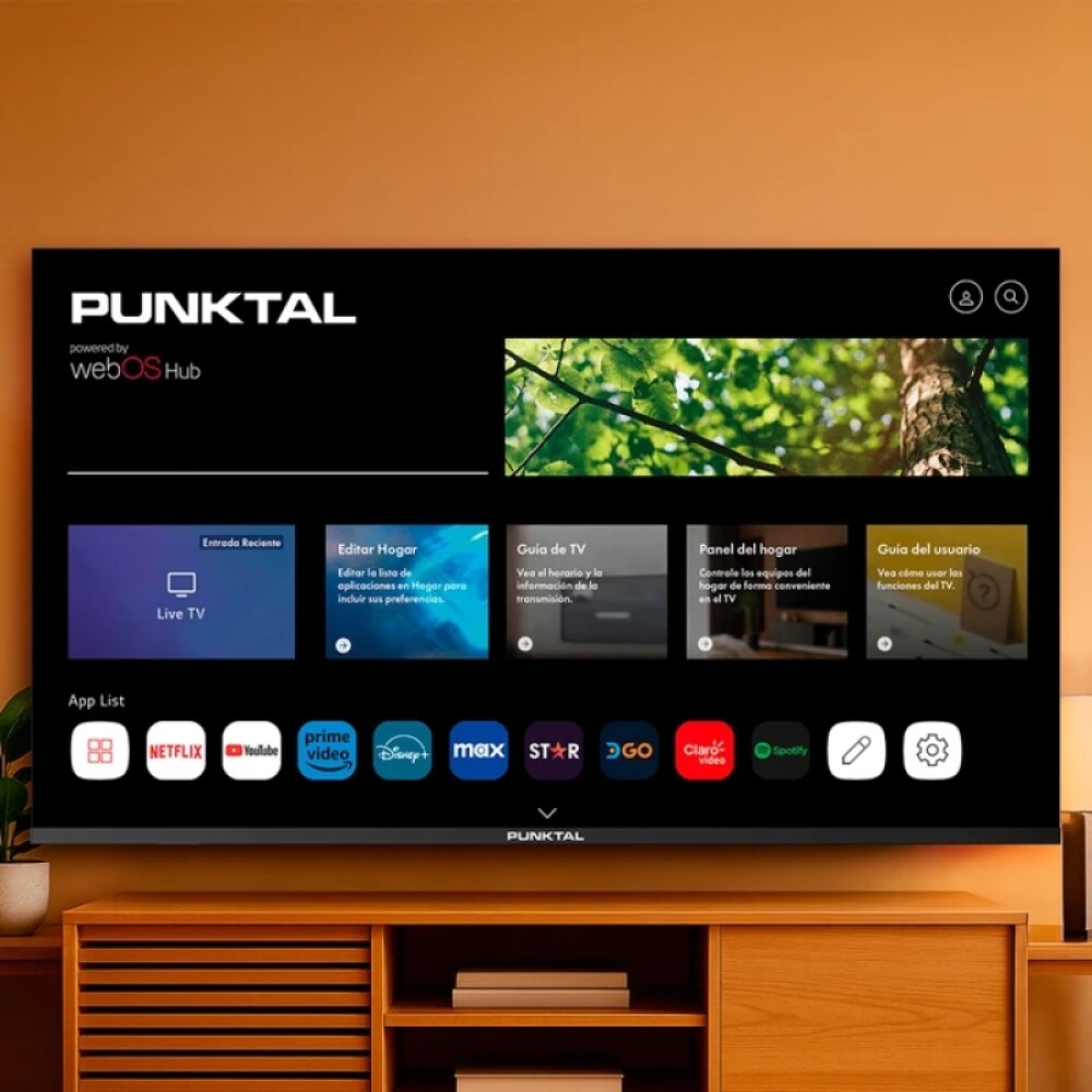 PANTALLA LED 55" SMART 4K UHD - ISDBT - WEBOS - NETFLIX - Y/YUBE S/MARCO C/VOZ acero inoxidable