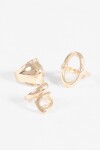 Set de anillos bold dorado