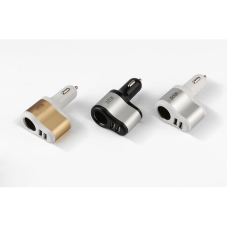 Cargador Auto U2 Wesdar Dual Usb/cigarette Whi/sil 001