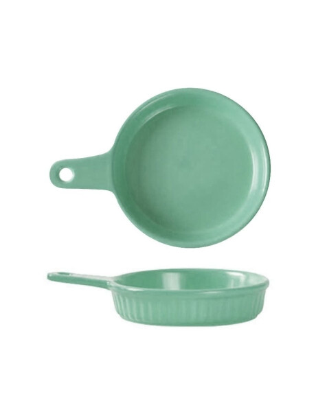 PLATO FACETADO C/MGO CERAMICA 22x17x5CM VERDE MATE PLATO FACETADO C/MGO CERAMICA 22x17x5CM VERDE MATE
