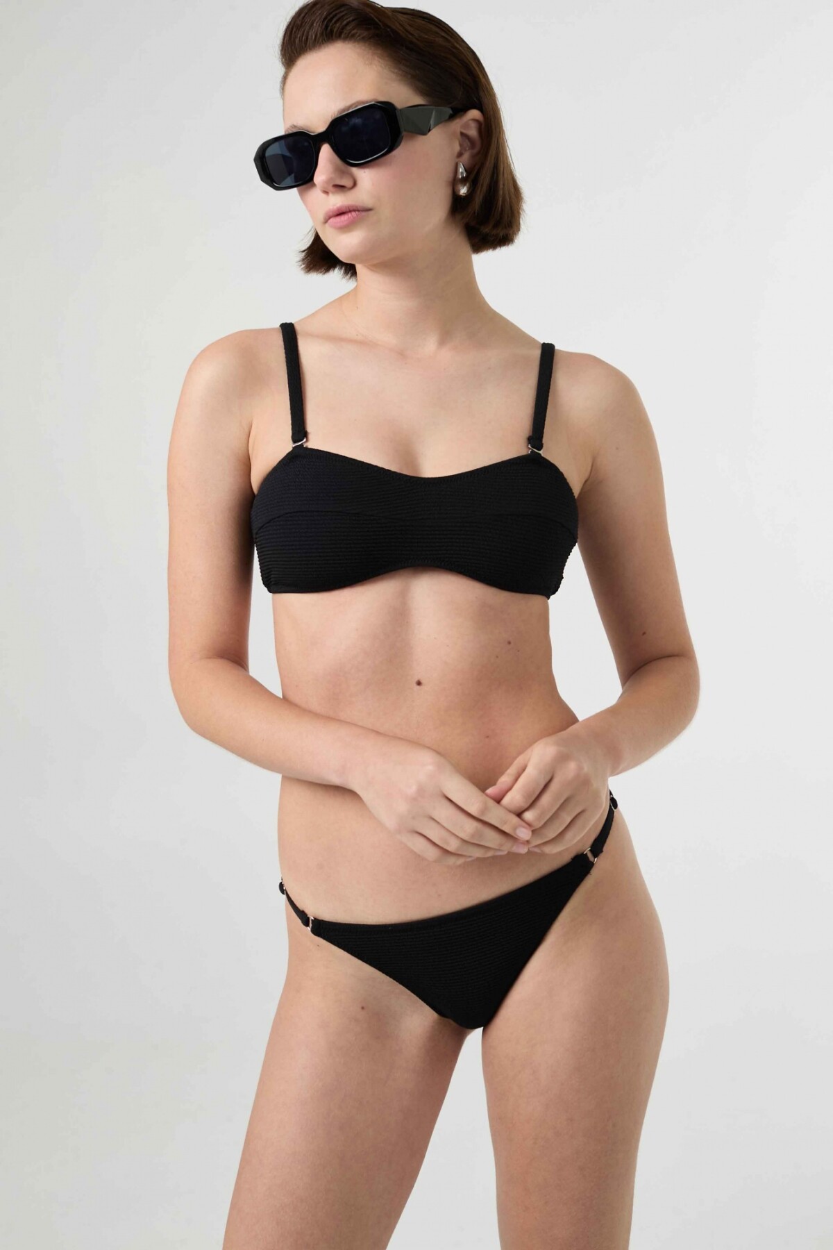 Top Cannes Negro Texturado