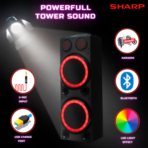 Torre De Sonido Sharp Ps-990 PARLANTE SHARP PS990 PARTY SPEAKER