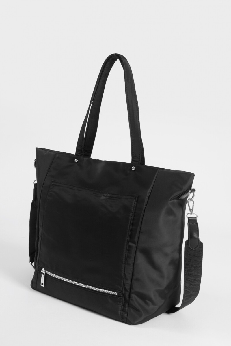 Shopper con cierres negro