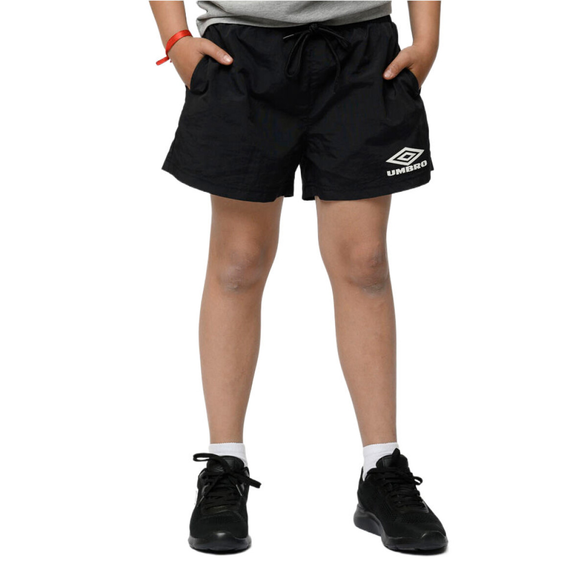 Short Infantil Umbro Swin Kids - Negro - Blanco 