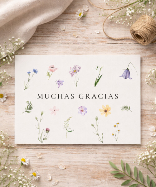 Tarjeta gracias 10x15cm Diseño 1
