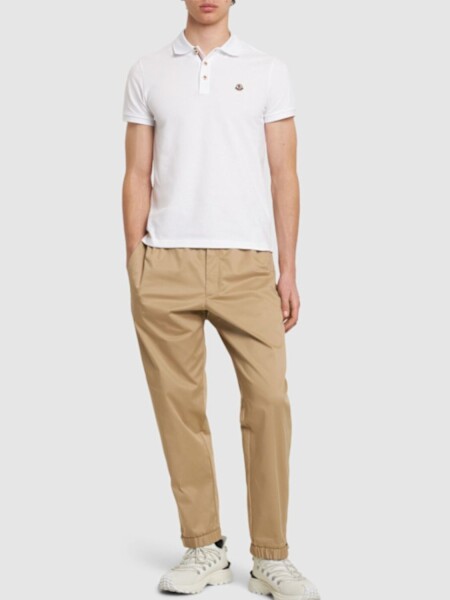 Moncler -Remera polo de algodón manga corta 0