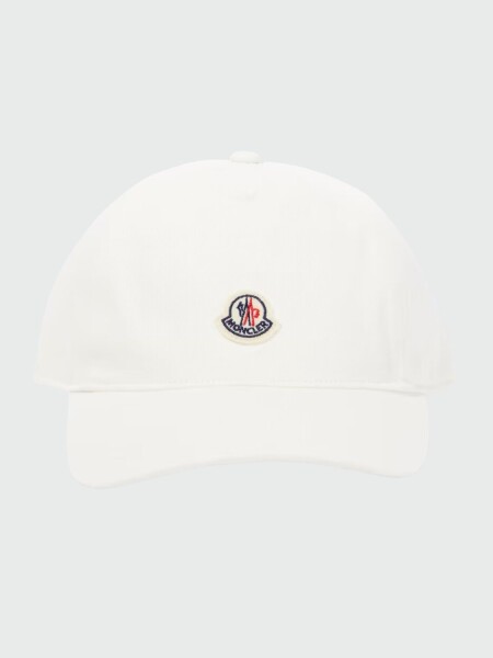 Moncler -Gorro con visera de algodón Blanco