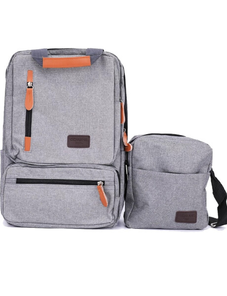 Set mochila y morral Canva Toronto Gris