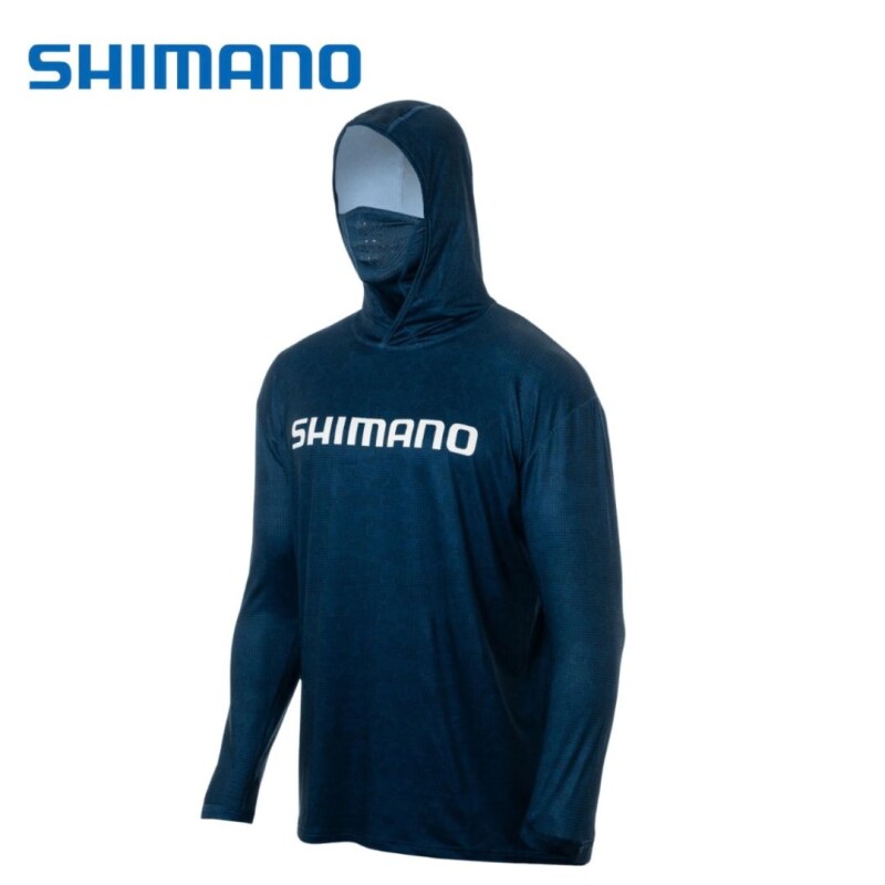 Remera Buzo Shimano Con Filtro Uv Manga Larga Capucha y Cuello Remera Buzo Shimano Con Filtro Uv Manga Larga Capucha y Cuello
