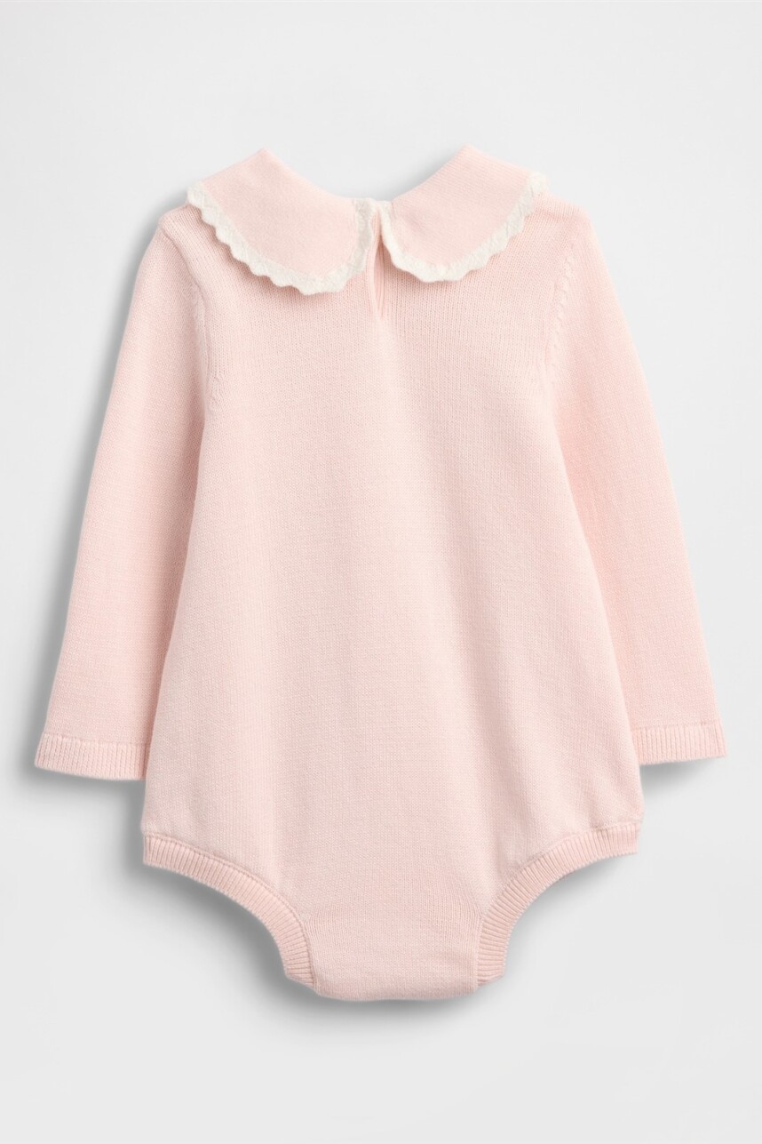 Body Con Cuellito Bordado Bebé Barely Pink