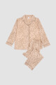 Pijama wincy animal print Crema