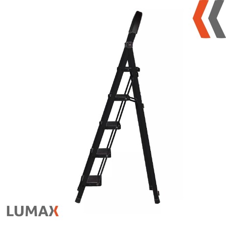 Escalera Tijera 5 Escalones De metal/plastico Base Antideslizante Negro