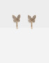 Aros Clips Con Mariposas Aros Clip Mariposas Con Strass - Dorado