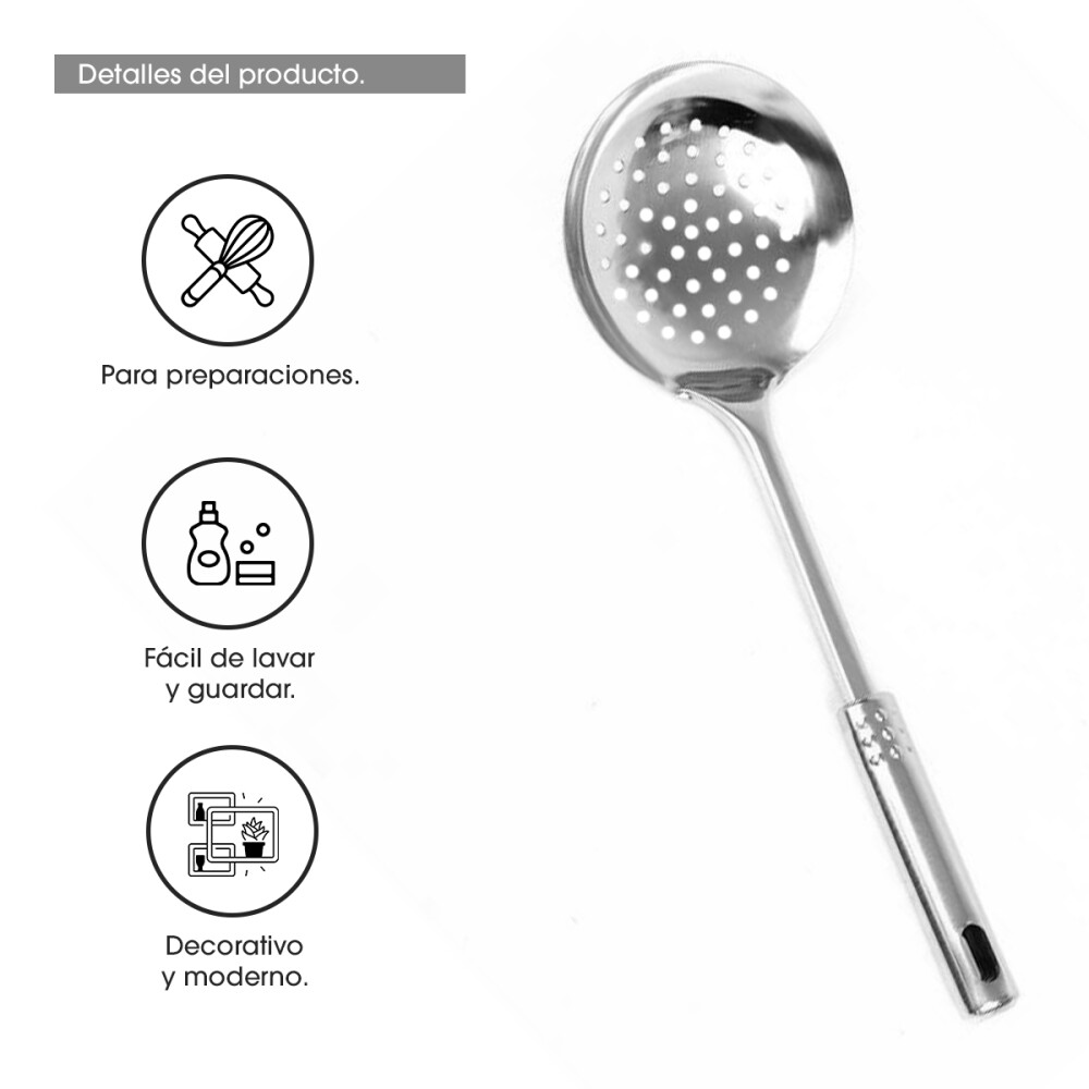 Utensilio Cocina 33cm Unidad Gastronomia Varios Modelos Espumadera