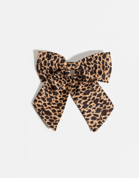 Hebillas Francesas Moño Hebilla Con Moño Animal Print - Estampado Animal Print