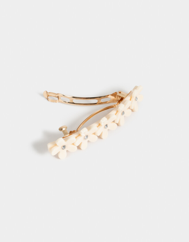 Hebillas Francesas Con flores Hebilla Francesa Flores & Strass - Blanco Crudo
