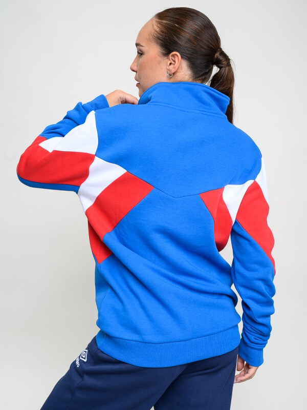 Buzo MEDIO CIERRE LUX MOTION Nacional Mujer Azul Royal, Blanco, Rojo
