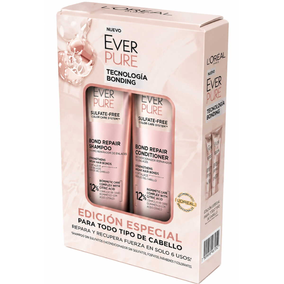 Pack L'Oréal Paris Ever Pure Bond Repair Shampoo 200ml + Acondicionador 200ml 