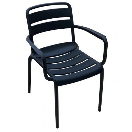 SILLA DE EXTERIOR OVIALA CON POSABRAZOS Silla de Exterior Oviala con Apoyabrazos Negra