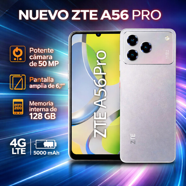 Zte Blade A56 Pro 14gb (4+10) Ram 128gb 4g + Regalo PK ZTE BLADE A56 PRO 12/128 GRIS + REGAL