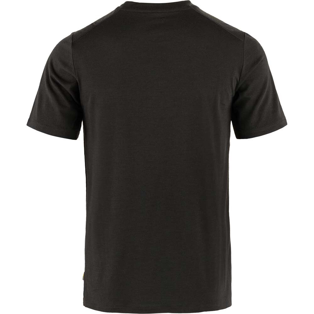 Polo Fjallraven Abisko Wool SS M Hombre Black