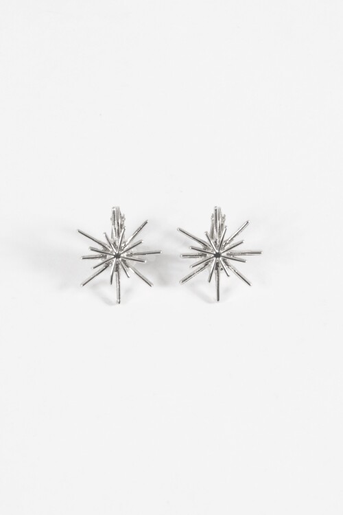Caravanas clip fugaz plateado