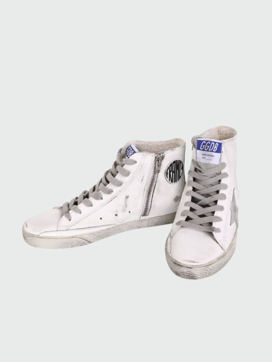 Golden Goose-Botines de cuero, Francy Classic - Blanco 