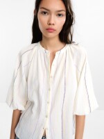 Camisa Con Costuras Multicolor 100 % Algodón crudo
