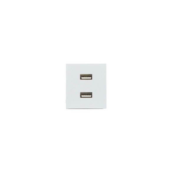 Módulo cargador para dos USB 3,1A blanco puro Sica SK3189