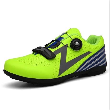 Zapatilla de Ciclismo para Ruta o Mtb Velcro Ajustable Talle 43 Color: Verde. FLUOR