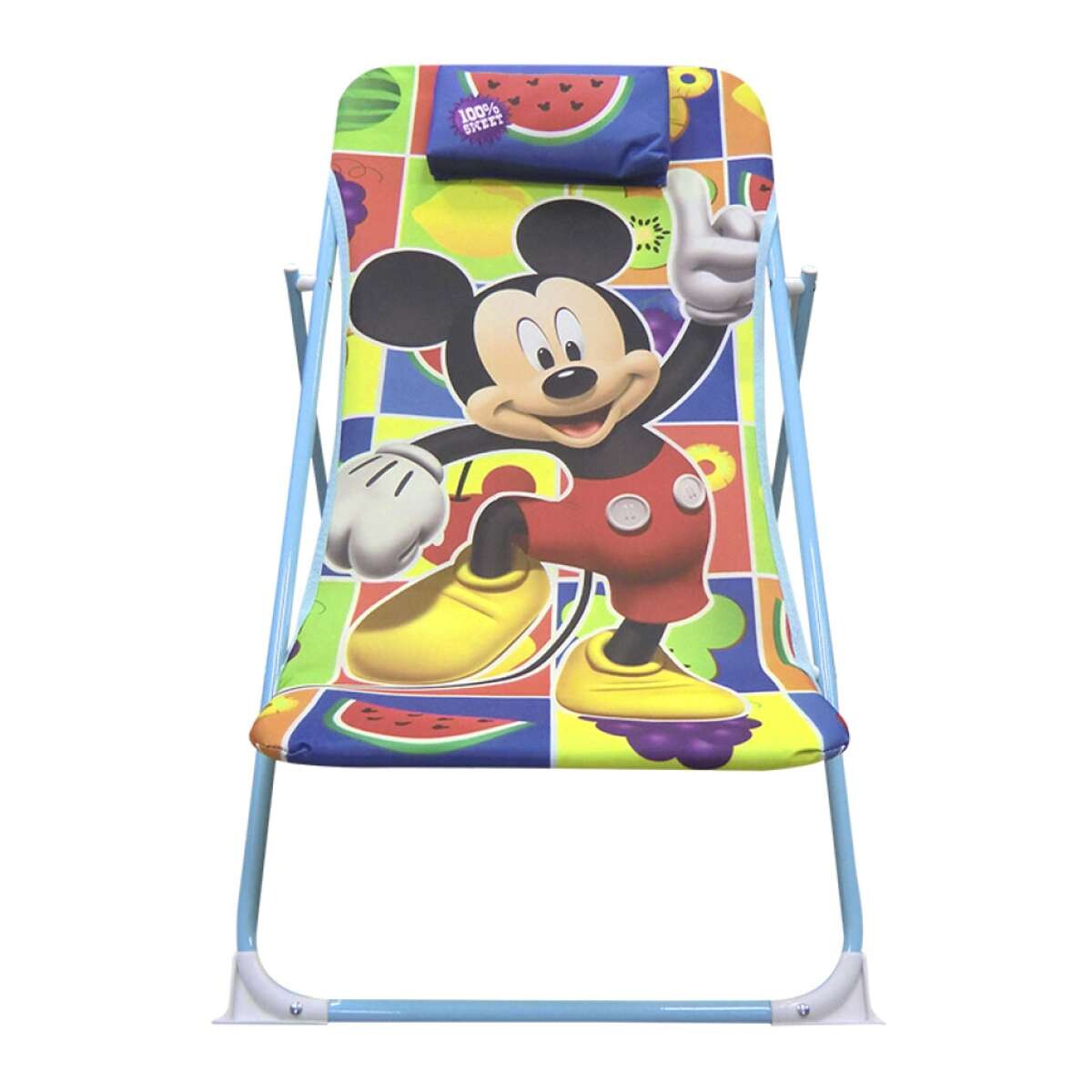 Silla Reposera Mickey y Minnie 3 Niveles Y Broche Seguridad - Multicolor 