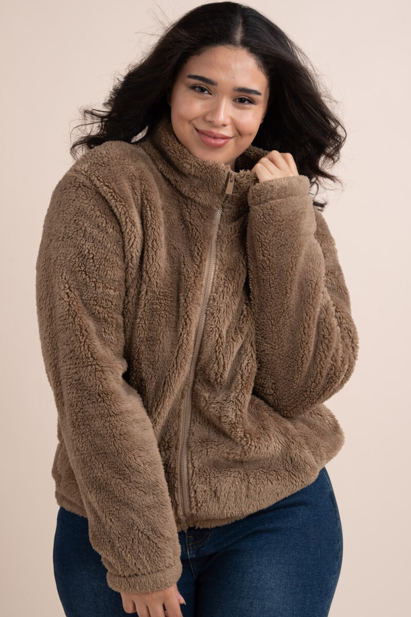 Campera sherpa - Marrón 