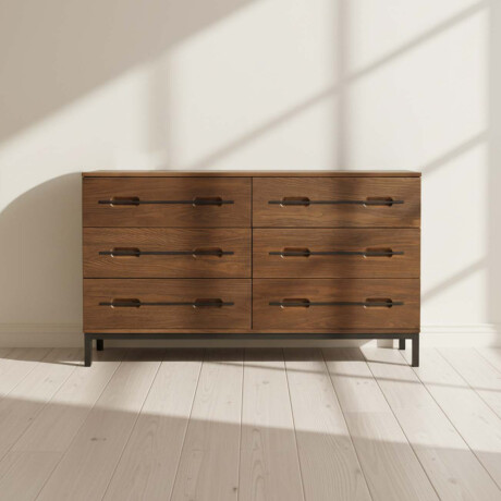 COMODA 6 CAJONES MADERA MARRON WILLOW