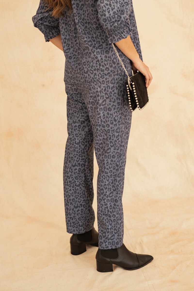 PANTALON ARIANNA LEOPARD DENIM PANTALON ARIANNA LEOPARD DENIM